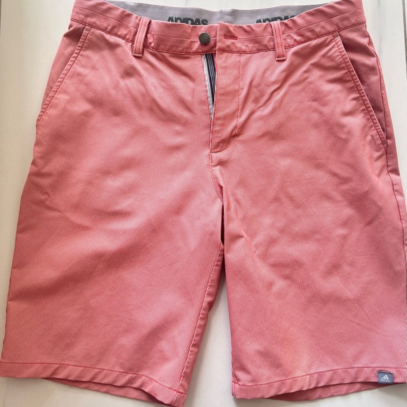 adidas Other - Adidas Dark Orange and Gray Pin Stripe Golf Shorts with Pockets Size 32